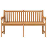Garden Bench 150 cm Solid Teak Wood - Side View