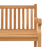 Garden Bench 150 cm Solid Teak Wood - Rear View