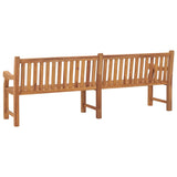 Garden Bench 228 cm Solid Teak Wood - Side View