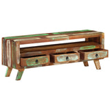 TV Cabinet Multicolour 110x30x40 cm Solid Reclaimed Wood