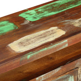 TV Cabinet Multicolour 110x30x40 cm Solid Reclaimed Wood - Close-Up Angle