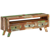 TV Cabinet Multicolour 110x30x40 cm Solid Reclaimed Wood