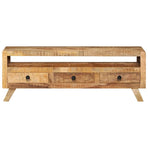 TV Cabinet 110x30x40 cm Solid Mango Wood