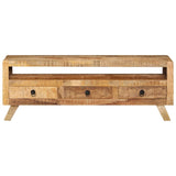 TV Cabinet 110x30x40 cm Solid Mango Wood - Front View