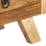 TV Cabinet 110x30x40 cm Solid Mango Wood - Rear View