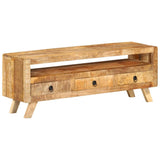 TV Cabinet 110x30x40 cm Solid Mango Wood - Extra Image