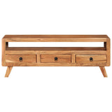 TV Cabinet 110x30x40 cm Solid Acacia Wood - Front View