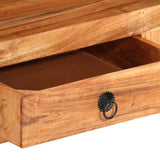 TV Cabinet 110x30x40 cm Solid Acacia Wood - Rear View