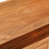TV Cabinet 110x30x40 cm Solid Acacia Wood - Close-Up Angle