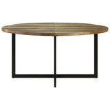 Dining Table 150x75 cm Solid Wood Reclaimed - Front View