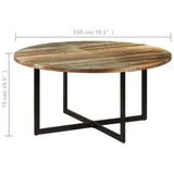 Dining Table 150x75 cm Solid Wood Reclaimed - Low Angle