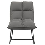 Leisure Chair with Metal Frame Light Grey Velvet - Side View