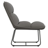 Leisure Chair with Metal Frame Light Grey Velvet