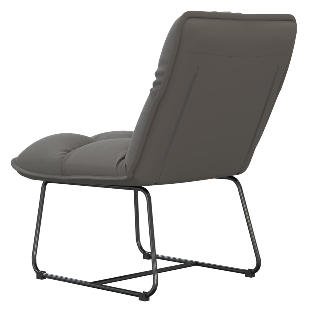 Leisure Chair with Metal Frame Light Grey Velvet