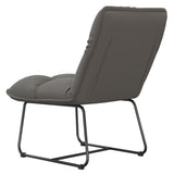 Leisure Chair with Metal Frame Light Grey Velvet - 45-Degree Angle