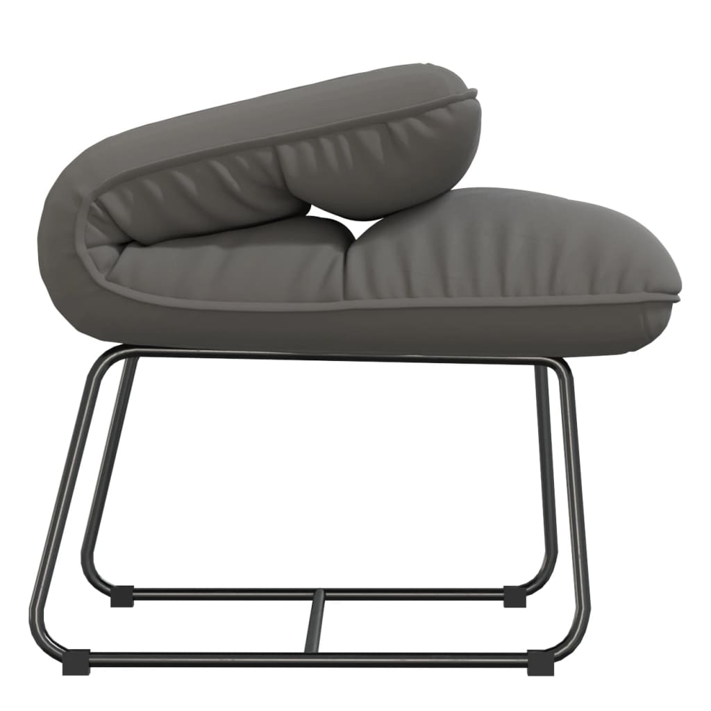 Leisure Chair with Metal Frame Light Grey Velvet