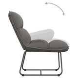 Leisure Chair with Metal Frame Light Grey Velvet - Extra Image