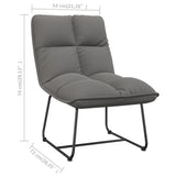 Leisure Chair with Metal Frame Light Grey Velvet