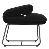 Leisure Chair with Metal Frame Black Velvet