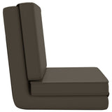 Folding Floor Chair Anthracite Faux Leather - Top-Down View