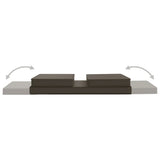Folding Floor Chair Anthracite Faux Leather - Close-Up Angle