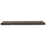 Folding Floor Chair Anthracite Faux Leather - Low Angle
