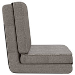 Folding Floor Chair Light Grey Fabric