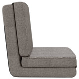 Folding Floor Chair Light Grey Fabric - Top-Down View