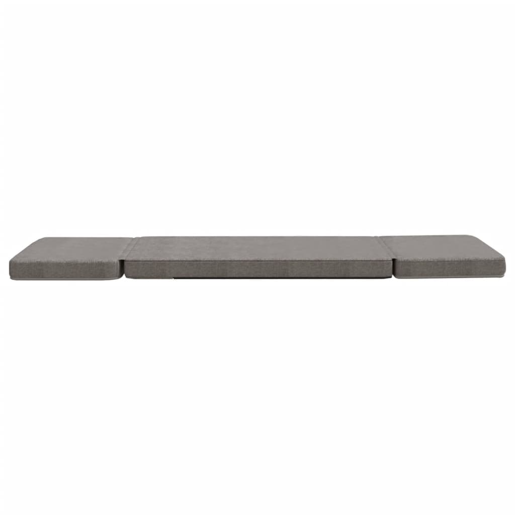 Folding Floor Chair Light Grey Fabric
