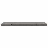 Folding Floor Chair Light Grey Fabric - Close-Up Angle