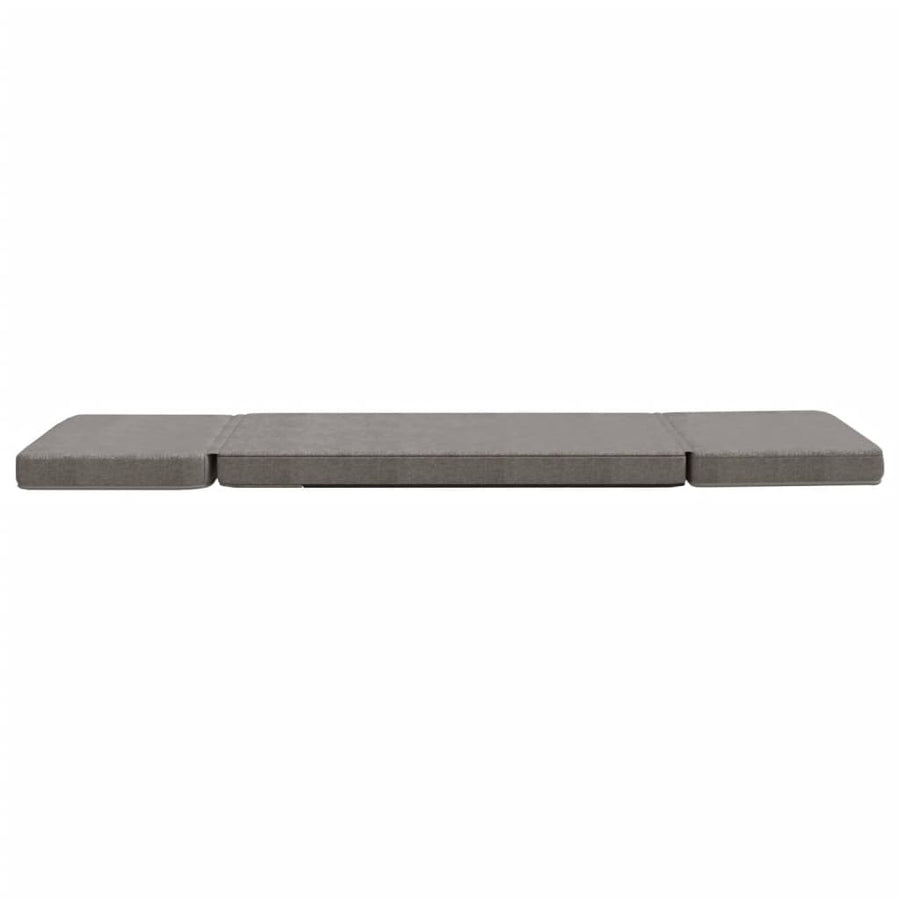 Folding Floor Chair Light Grey Fabric