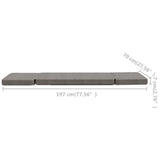 Folding Floor Chair Light Grey Fabric