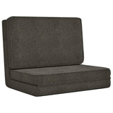 Folding Floor Chair Dark Grey Fabric - Front View