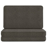 Folding Floor Chair Dark Grey Fabric - Side View