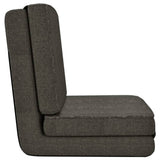 Folding Floor Chair Dark Grey Fabric - Top-Down View