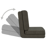 Folding Floor Chair Dark Grey Fabric - Rear View