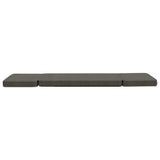 Folding Floor Chair Dark Grey Fabric