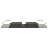 Folding Floor Chair Dark Grey Fabric - Low Angle