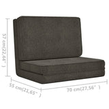 Folding Floor Chair Dark Grey Fabric - Extra Image