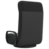 Swivel Floor Chair Black and Light Grey Fabric - 45-Degree Angle