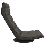 Swivel Floor Chair Dark Grey Fabric - Top-Down View