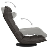Swivel Floor Chair Dark Grey Fabric - Rear View