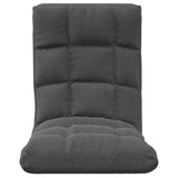 Folding Floor Chair Dark Grey Fabric - Side View