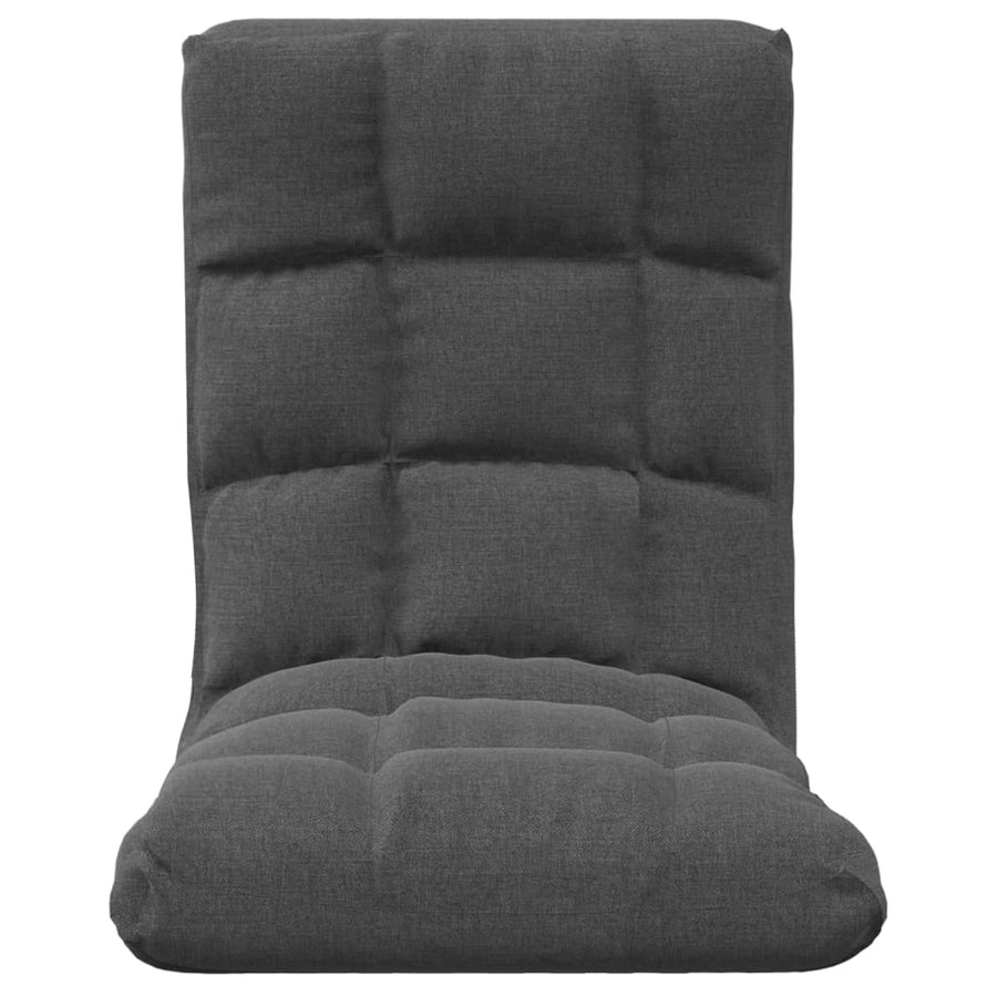 Folding Floor Chair Dark Grey Fabric