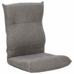 Folding Floor Chair Light Grey Fabric
