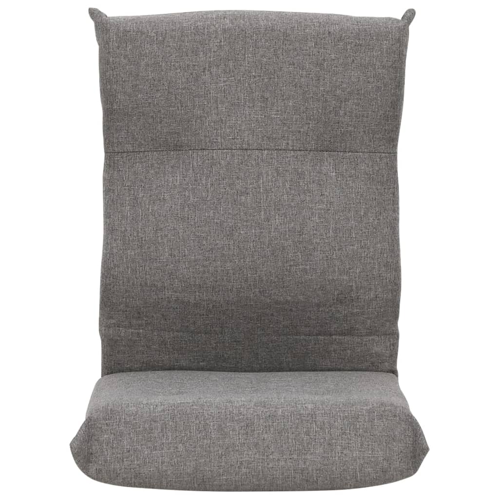 Folding Floor Chair Light Grey Fabric