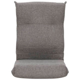 Folding Floor Chair Light Grey Fabric
