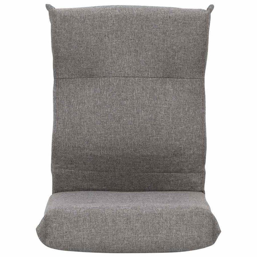 Folding Floor Chair Light Grey Fabric