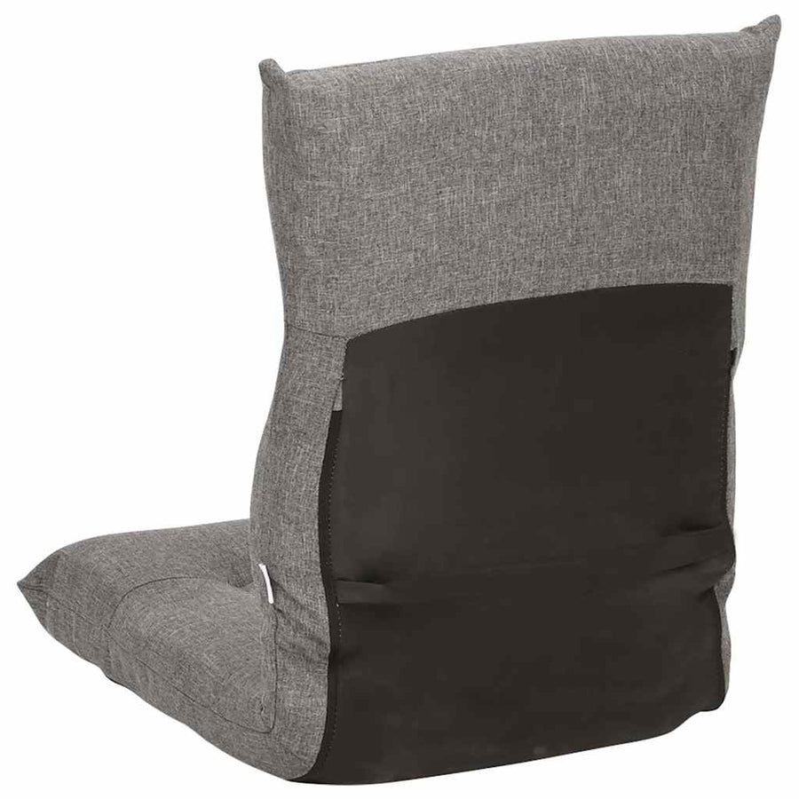 Folding Floor Chair Light Grey Fabric