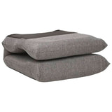 Folding Floor Chair Light Grey Fabric